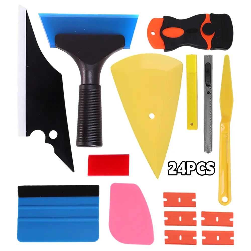 24pcs Window Tint Kit Profional and Easy-to-Use Window Tinting Tools for Car or Home - Includes Tint Squeegee Felt Squeegee, Professionalgrade Equipment, Diy Enthusiasts, Automotive Professionals Cleaning Smooth gift sets women backyard decor accessories