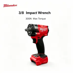 Milwaukee 3/8 Inch Multi-Fit Cordless Impact Wrench With 18V Working Voltage, 300Nm Maximum Torque, 0-2400RPM No-Load Speed And 0-3500IPM Impact Rate For Mechanical Repair And Automobile Maintenance Works
