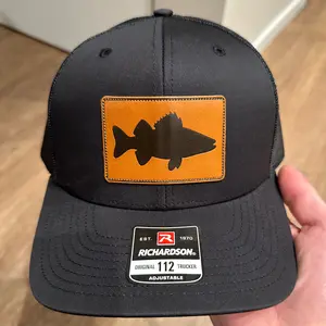 Walleye Leather Patch Hat Original Richardson 112 Trucker Adjustable All Seasons Fishing Cap casual