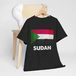 Sudan Flag Shirt Sudanese Unisex T-Shirt, Full Color, Short-sleeve Menswear Top