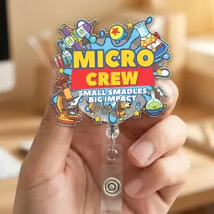 Lab Story Lab Week 2026 Badge Reel, Retractable ID Holder for Medical Laboratory Professional, Fun Lab Tech Gift 1C4