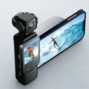 Multifunctional Vlogging Camera, Wearable Body Camera with Audio Video Recording, 270° Rotatable Lens, Night Vision, 6X Zoom, Loop Recording, for Sports, Climbing, Skiing, Adventure