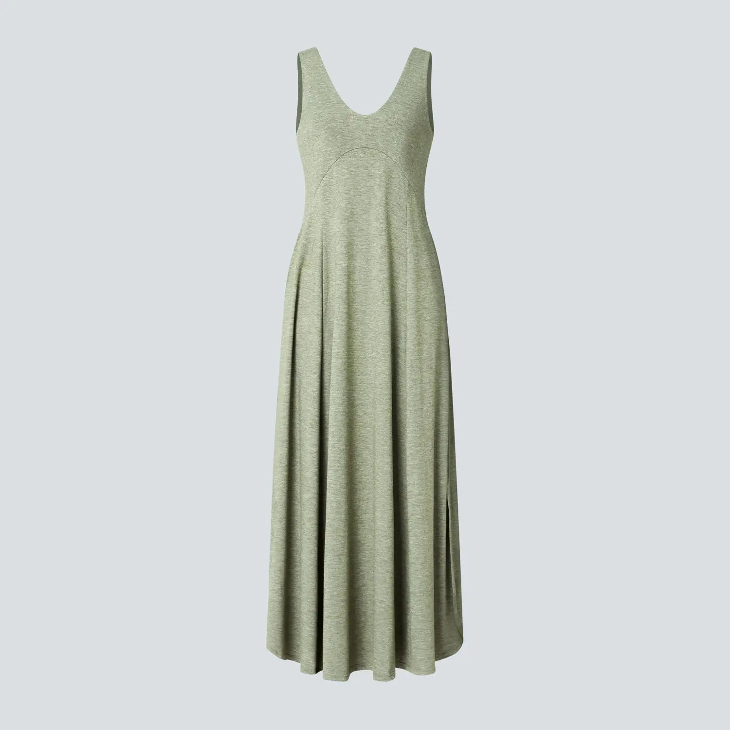 chinese dress ladies U Neck Backless Split Flowy Maxi Casual Tank Dress – StopnShops.co