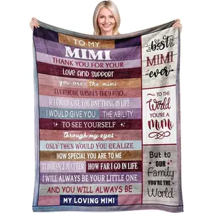 Mimi Gifts, Gifts for Mimi from Grandkids, Mimi Birthday Gifts, Mimi Gifts for Grandma Grandmother Blanket, Best Mimi Ever Gifts, Mimis Gifts for Christmas Mothers Day Throw Blanket 50"x60"