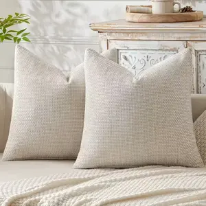 Vintage Style Coarse Linen Pillow Cover, Texture Backrest Cushion Case, Sofa Atmosphere Matching Pillow Cover, Vintage Aesthetic