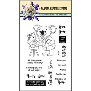 Doctor Koala Bear Get Well Soon Stamps
