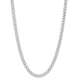 5mm Cuban Link Chains for Men,  Stainless Steel Necklace Chain,  Chains for Men, Mens Necklace 18, 20, 22, 24 Inch