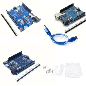 Uno R3 Improved Version Type-C/micro/square with Acrylic Fixed Protective Case, Maker Electronics Science Education Development Board Projects