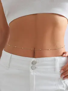 Women's Elegant Layered Adjustable Waist Chain, Exquisite Trendy Beads Belly Chain, Chic Body Jewelry for Party & Daily Clothing Decor