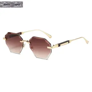 Geometric Polygon Sunglasses for Women & Men – Trendy Gradient Lens, Luxury Style UV Protection Shades, Unique Fashion Glasses for Travel, Driving, Festival & Outdoor Wea