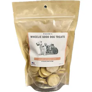 Pigeon's Pumpkin & Peanut Butter Dog Treats - Half Pound - All Natural, Handmade, Small Batch, USA Made