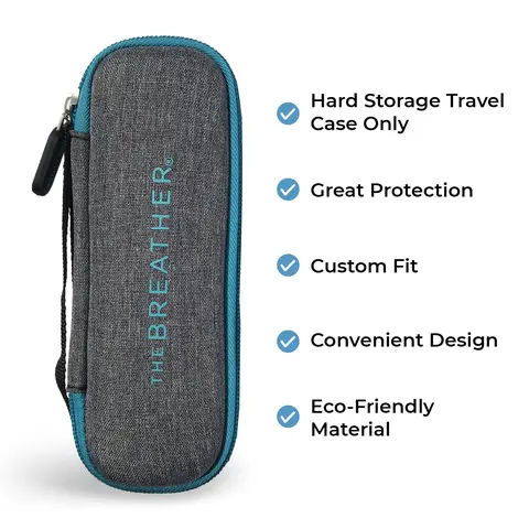The BREATHER Case – Breathe Easier, Feel Stronger, Live Better | Blue Case Only (Device not included) – Compact, Hard Travel Organizer for Inspiratory & Expiratory Trainer