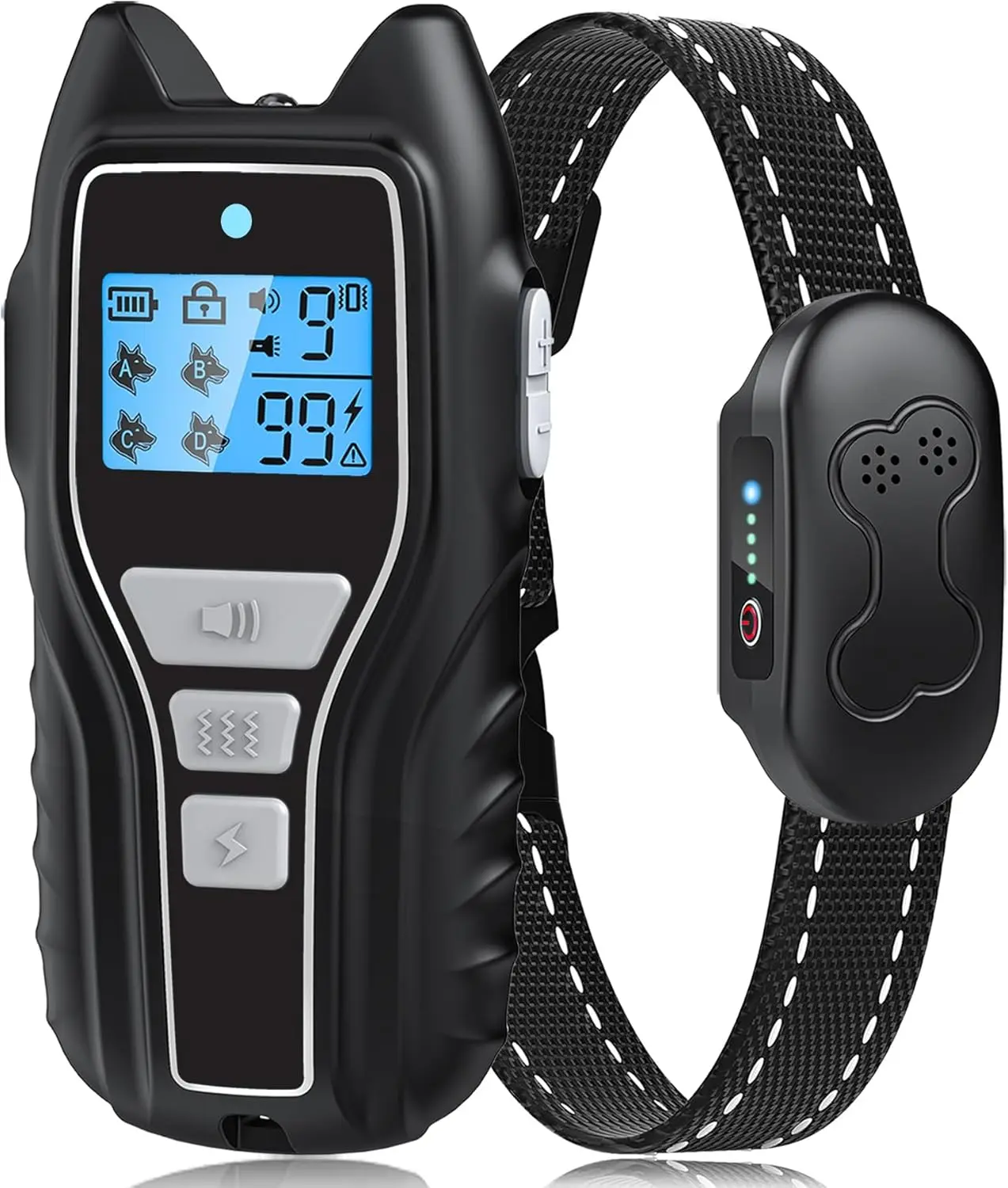 Dog Training Collar with Remote, Waterproof IPX E Collar for Dogs, Beep and Vibration Modes, Safe and Humane Training, FT Range, Rechargeable, Fits Small Medium Large Dogs – lbs (Black)