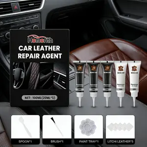 Car Leather Care Kit, Leather Seat Interior Scratch Cover, Leather Wear Color Repair Agent