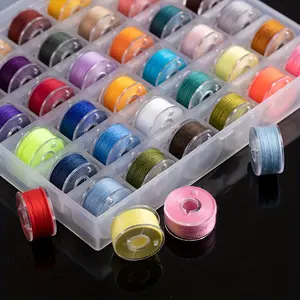 25 Spool Sewing Thread Set with Storage Box, Sewing Supplies Crafts, Durable Machine Threads, Clothing Sewing Lines, Basic Sewing Tool Organizer