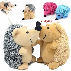 Soft Plush Hedgehog Dog Toys Bite Resistant Cute Design Pet Interactive Chew Squeaky Sound Toy