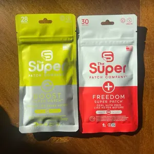The Super Patch Company Freedom & Boost Super Patches 2 packs of 28 & 30 patches Hypo-allergenic Polyethylene Adhesive VTT 2.0 Pain Relief for Muscles & Joints Natural Non-invasive. All day energy naturally without the crash.