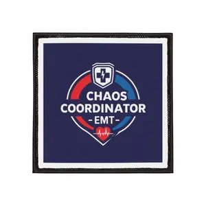 Chaos Coordinator Iron-On Patches for EMTs, Fun Gift for Healthcare Workers, Jacket Decoration, Emergency Services Badge, Unique Custom