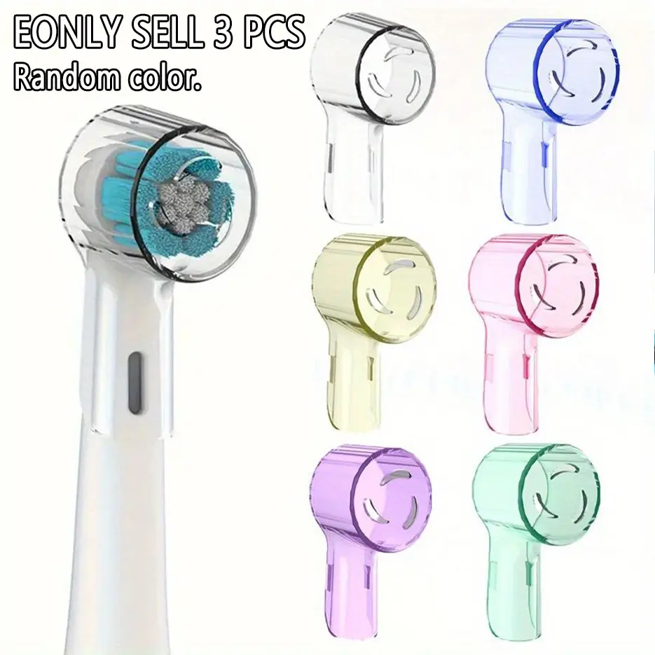 3 Counts Toothbrush Dust Covers for Braun Oral B Replacement Heads, Io Series Electric Toothbrush Head Protectors, Durable and Easy to Clean, Hygiene, Oral Care