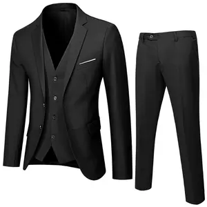 Slim Fit Men's Dress Suit Set Casual Suit Men's Slim Business Professional Formal Wear n Version Best Groom Dress Groom Thin Suit Jacket