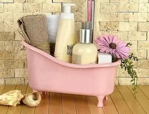 Mini Bathtub Organizer Box For Soap Shampoo, 5.7 X 9.4 X 4.2 Inches