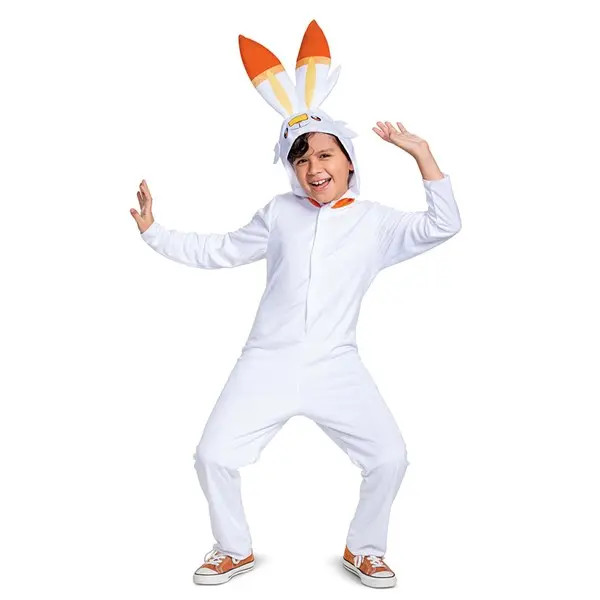 Pokémon Scorbunny Hooded Jumpsuit Classic Costume for Kids