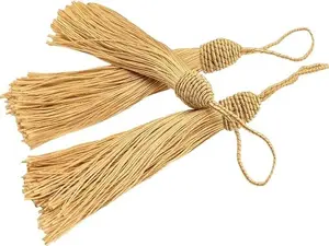 Bookmark Tassels 20Pcs, 15cm/6 Inch Tassels, Sewing Tassels Silky Floss Mini Craft Tassels with Cord Loop for Keychain Earring Jewelry DIY Craft