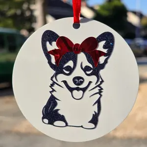 customizable dog ornaments, can add dogs name year or anything that you would love to add to your christmas tree - Decor - Pet Gift Round Wood Decoration Ornament christmas decorations handmade ornament