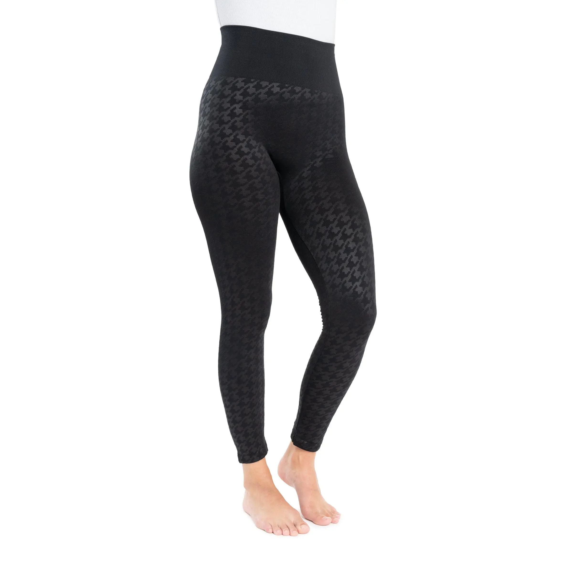 Women's Patterned Leggings, High Waist and Fleece Lined with a High-Stretch Comfort Waistband for Added Winter Warmth, Bottom, Clothes, Plus Size Leggings, High Waist Leggings
