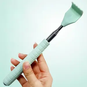 Retractable back scratcher, stainless steel portable tie rod rubber handle, suitable for Thanksgiving, birthday, Christmas gifts, portable acupressure, can be extended to 27.17 inches
