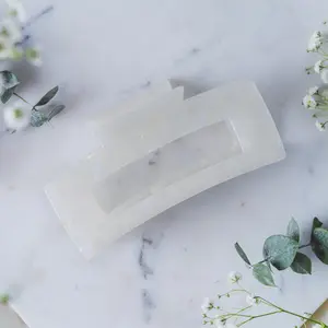 Iridescent Marble Claw Clip