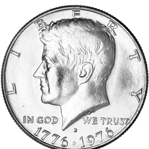 1976-D Bicentennial JFK Half Dollar in Brilliant Uncirculated Condition.