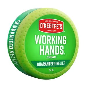 O'Keeffe's Working Hands Hand Cream for Extreme Dryness - 3.4 oz Jar (1 Pack) - Repairing Skincare for Cracked, Dry Hands