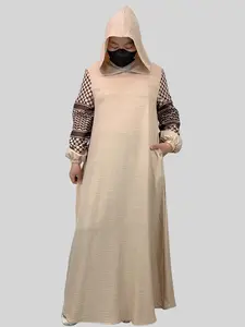 Women's Long Sleeve Dresses, Casual Modest Hooded Dress for Daily Wear, Ladies Islamic Clothing for All Seasons, Hooded Jebellas Islam, Hooded Arabian Dress, Muslim Dress, Modest Style Dress, Arabic Dress
