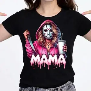DTF Transfers Mama Horror Design - Order 7 Get 1 Free - Perfect for Custom T-Shirts and Apparel
