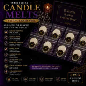 Live Exclusive Wax Melt Discovery Pack | 8 Handmade Scents | Small Batch Candle Melts