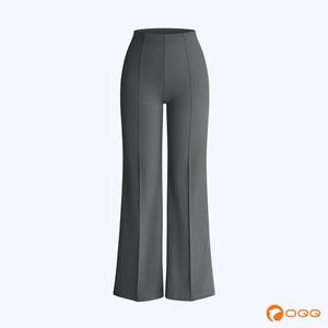 OQQ Women Straight Leg Pants High Waist Casual Lounge Work Basic Pants Vacation Comfort Trouser Minimalist Womenswear Bottom Lady Underwear  Nylon