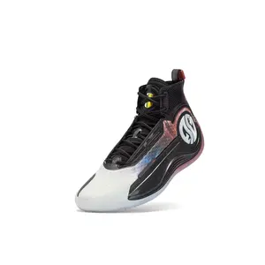 361° Aaron Gordon AG4 SOAR Basketball Shoes for Men Breathable Outdoor Sneakers Cushion,AG4 SOAR SE Anti Slip Practice Student Sports Shoes for Teens and Adults,Zapatillas de baloncesto Hombre Black White
