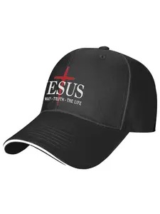 Men's Breathable Skull Cap Hats, Black with Red Cross Print, White Trim Piping, Lightweight Cotton Clothes Fabric, Machine Washable for Fitness, Outdoor Sports Fashion Accessory,summervibes