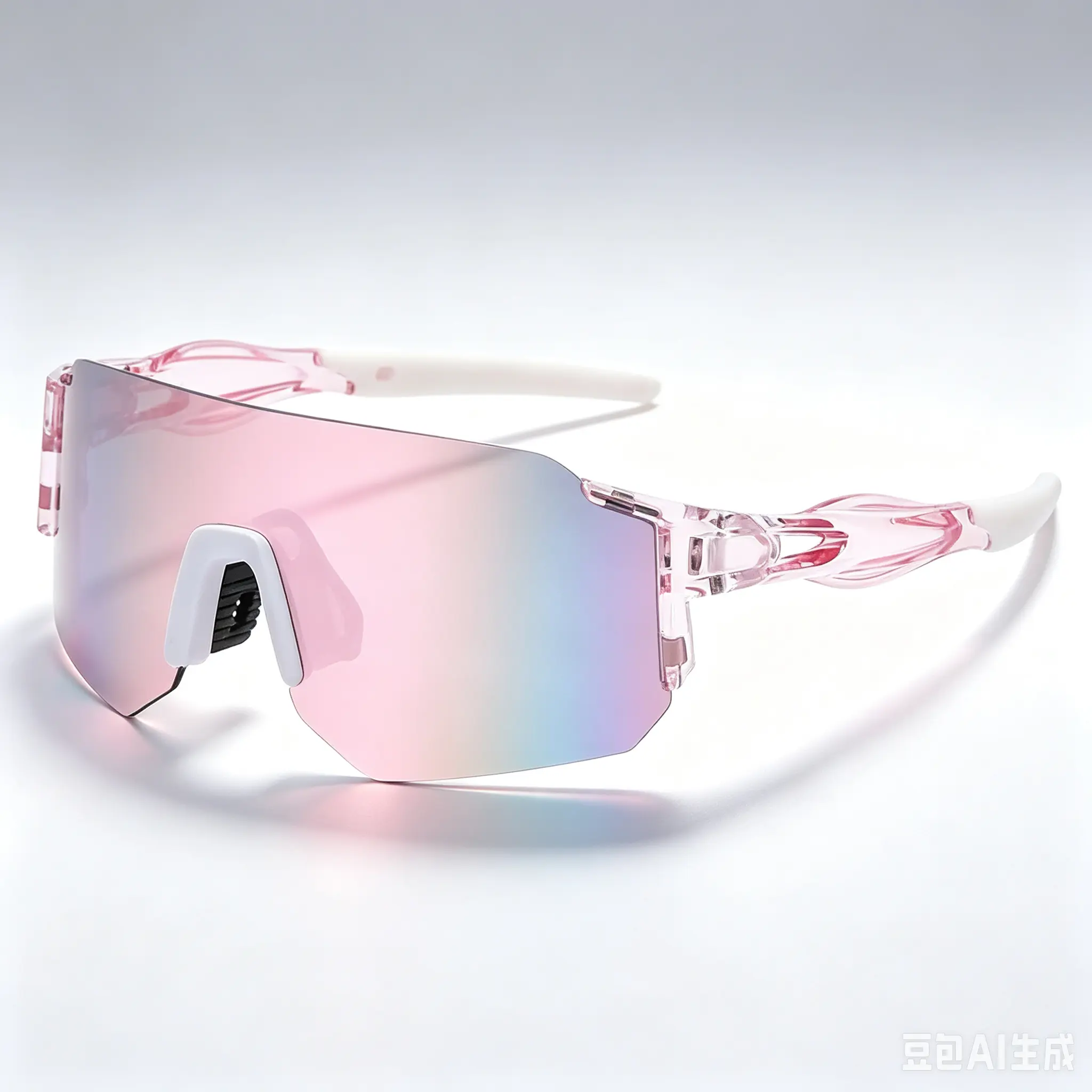 Unisex UV400 Sports Sunglasses with Polyamide Sports Frame, Natural Lens, Anti-Glare Coating, Wind Protection for Cycling, Fishing