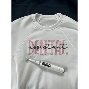 Embroidered Dental Assistant Crewneck sweatshirt Bella + Canvas
