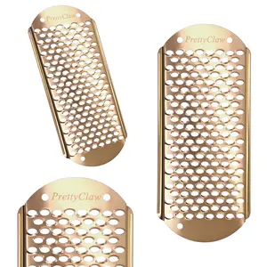 Callus Remover PrettyClaw Blades Big Hole Bronze Foot File Pedicure File Callus Tool Corn Remover Removes Dead Skin Foot Skin File Rasp Callus Shaver Heel Scraper for Feet Manicure Nail Stainless Salon