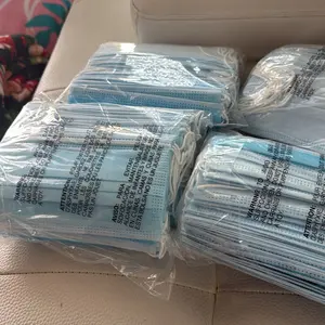 100 PCS 3- Ply Disposable Face Mask Protective Ear Loop Non Medical Mouth Cover care comfort safe pack