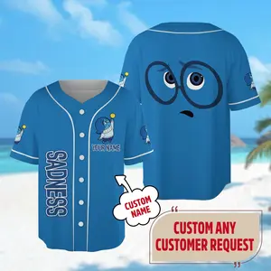 Personalized Sadness Inside Out Baseball Jersey  Inside Out 2 Baseball Jersey Team  Inside Out Costume Shirt  Christmas Magic Kingdom Shirt