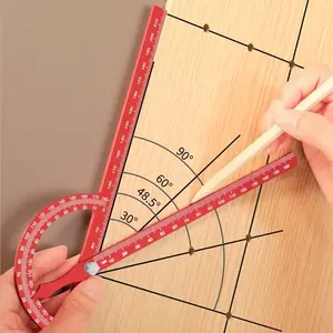 Extended 0-220mm Angle Finder - Aluminum Alloy 0-180° Adjustable Angle Protractor, T Square Gauge with Laser Etched Scale - Metric Portable Rulers Angle Measuring Tool