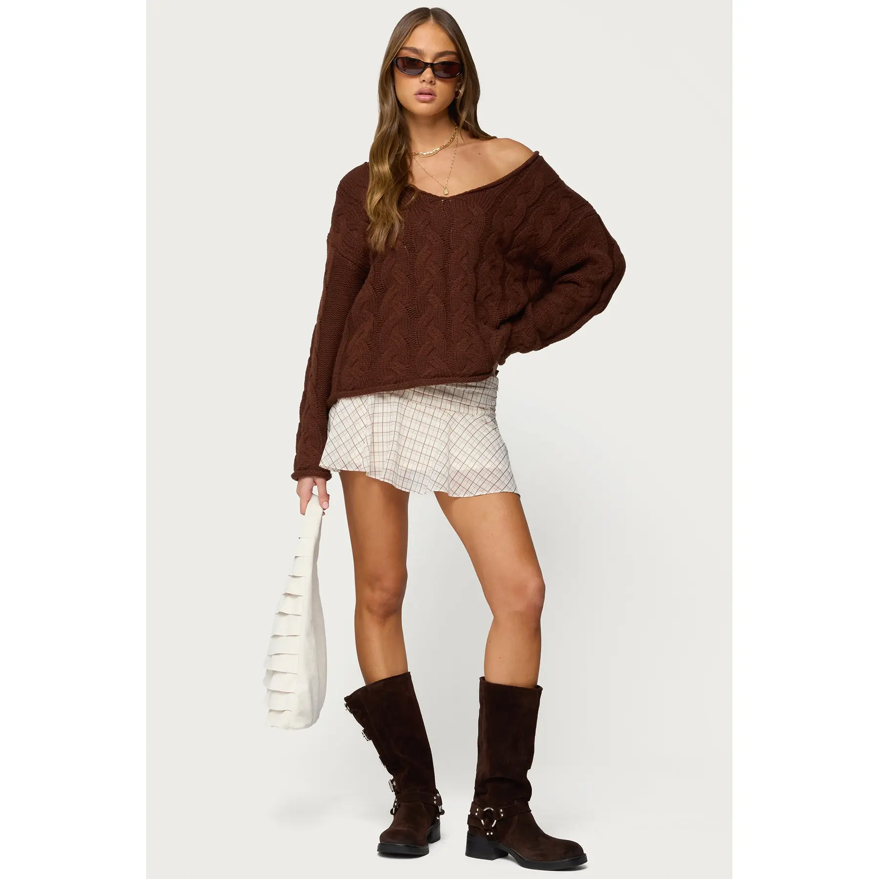 Lulah Plaid Mini Skirt