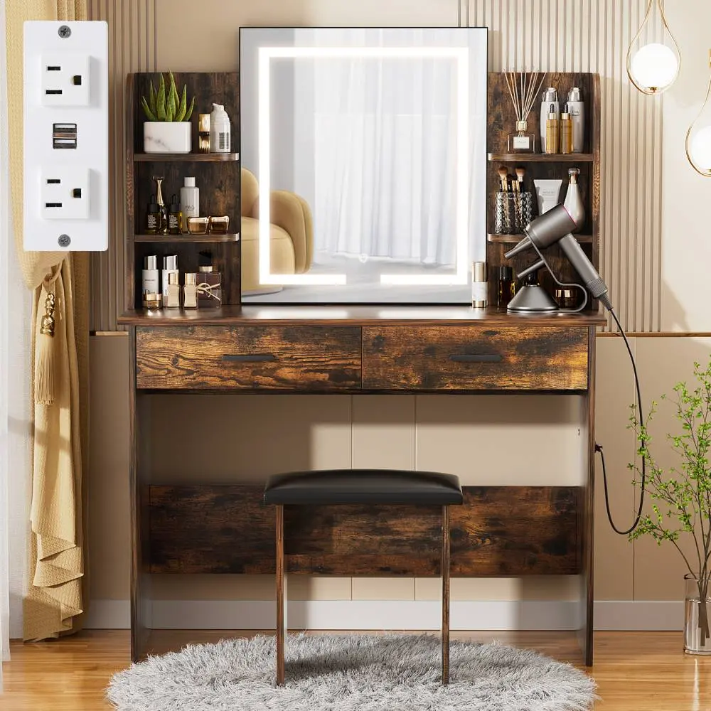 Rustic with Power Outlet