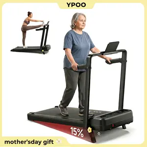 【mothersdaygift】YPOO Quiet Foldable Incline Walking Treadmill - Home Gym Treadmill, Quiet Walking Pad, Space Saver, Compact Running Pad for Apartment & Office, Under-Desk Storage, Remote Control, Home Fitness Equipment
