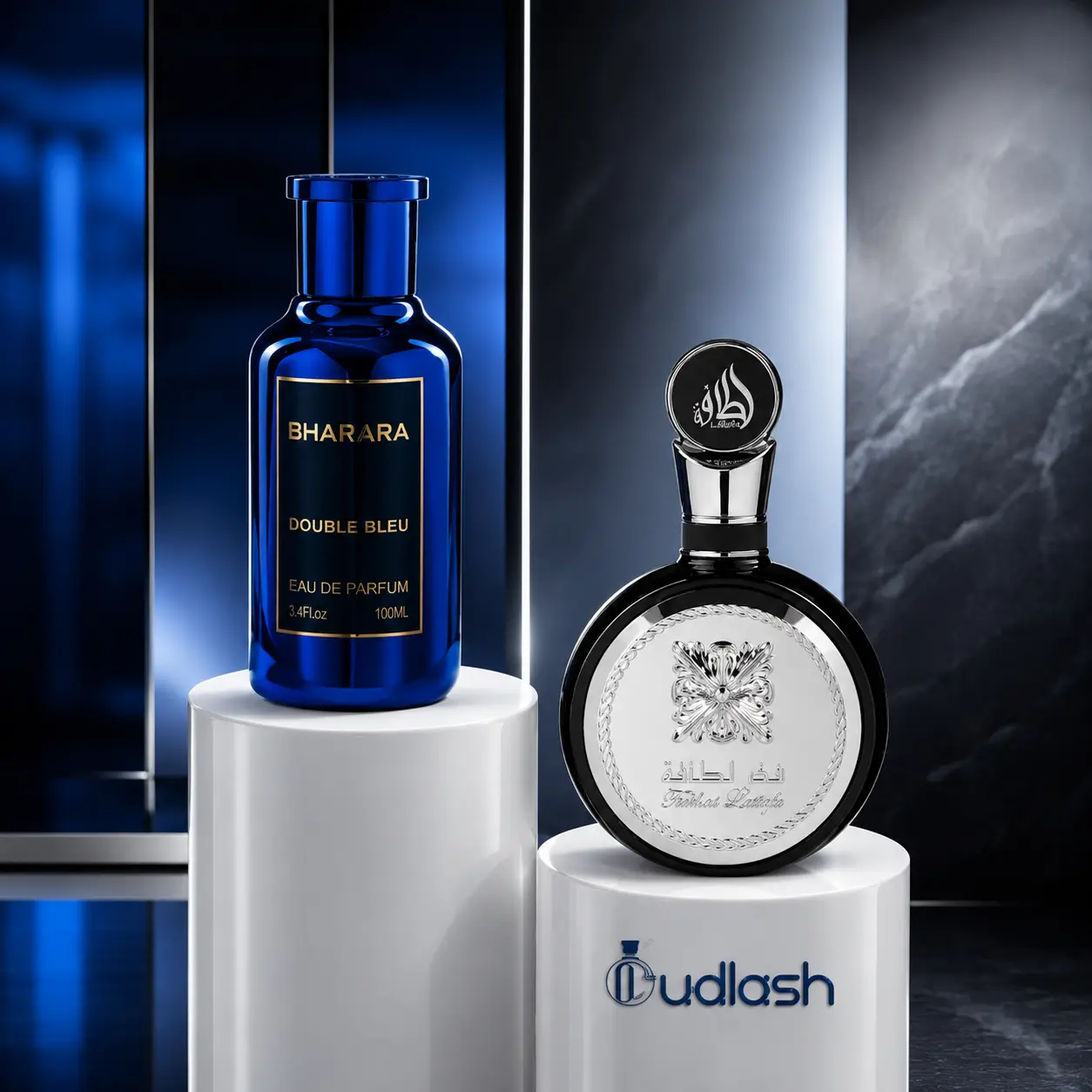 Bharara | Double Bleu + Fakhar Black | Men's Fragrance | 100ML - 3.4 | Eau De Parfum | Pineapple- lemon, and Lavender