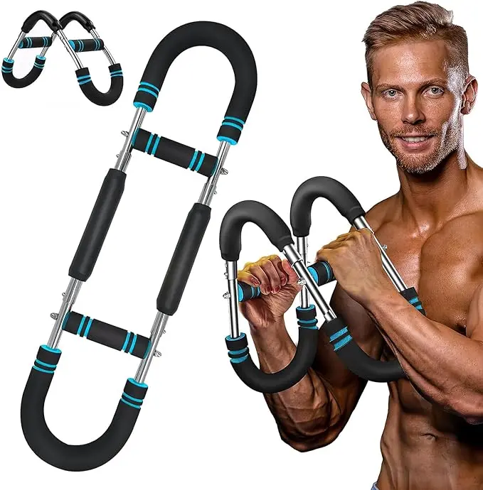 Upgrade Shaker Twister Arm Trainer,2025 New Adjustable Chest Expander,Portable Power Twister Bar,Muscular Strength Enhancer,Shape The Perfect Body for Men,for Beginners and Professional Athletes